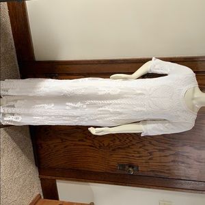 White lace overlay dress